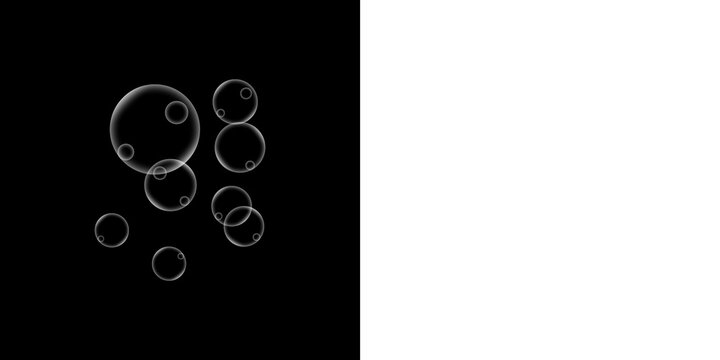 Dark minimalist abstract composition with glowing circular ring elements