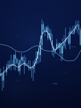 Cobalt financial stock market trend line trading chart background
