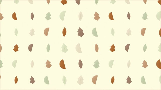 Minimalist leaf pattern transition with earthy colors reveal
