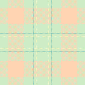 Tribal vector textile background, bandanna check fabric plaid. Checked tartan pattern seamless texture in light and teal colors.