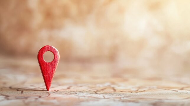 Location Pin Red location pin on a stylized map, simple and clean design