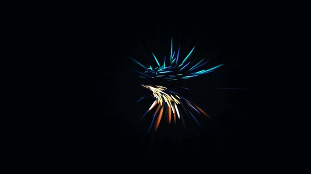 Dynamic Cybernetic Light Streaks Creating A Futuristic Warp Tunnel Effect In Deep Space