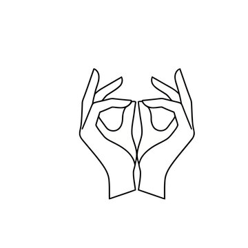 Two Hands Making Mudra Gesture