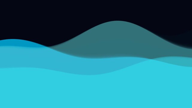 Smooth Motion Graphics Background Featuring Flowing Layered Waves in Deep Blue Tones