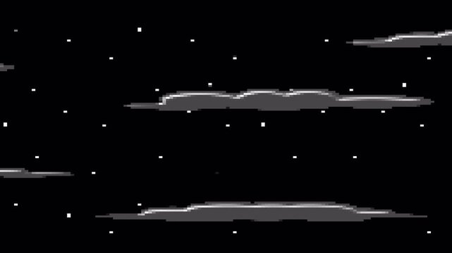 8-bit Pixel art night sky background