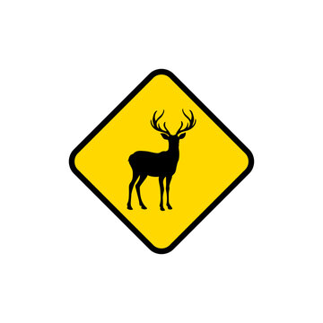Animal Crossing Road Warning Sign