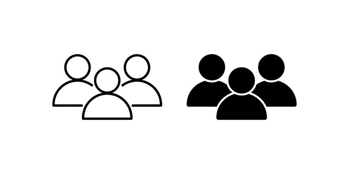 Group of people icon set with avatar symbols for social network profile.