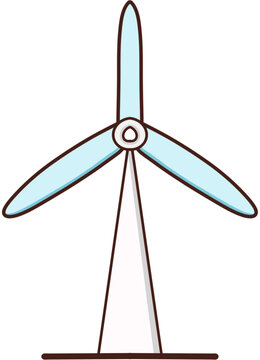 Clean energy wind turbine generator icon