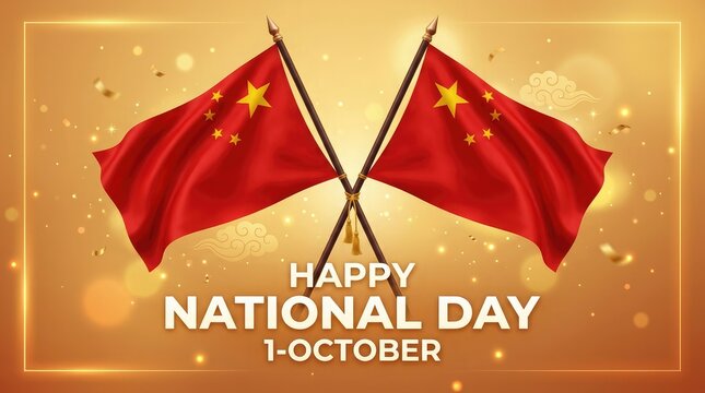 Celebrating the glorious national day of the people's republic of china on october 1st a day of unity pride and national celebration for