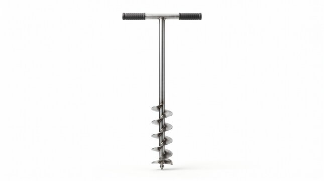 Manual steel earth auger for soil drilling