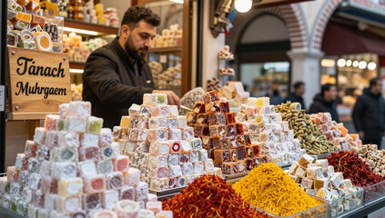 Fototapeta premium Istanbul Grand Bazaar Turkish Delights and Spices