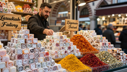 Fototapeta premium Istanbul Grand Bazaar Turkish Delights and Spices