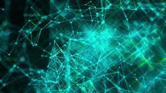 Abstract connection dots. Computer generated render