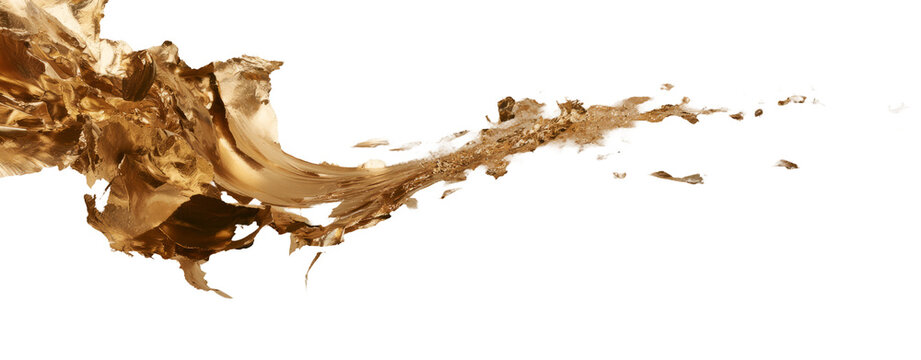 Dynamic Gold Leaf Foil Flakes and Metallic Splash