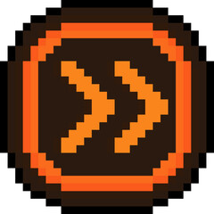 Fototapeta premium Pixel art user interface buttons set for video games