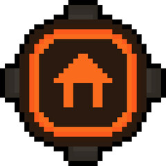 Fototapeta premium Pixel art user interface buttons set for video games