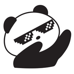 panda bear sunglasses swag illustration © neviayue