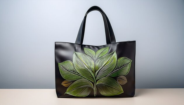 a modern office tote bag with a cle seed design is illustrated in a landscape orientation