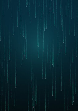 Teal abstract digital technology binary code futuristic background