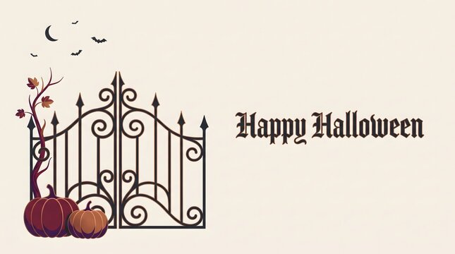 Grunge Halloween Floral Background with Vintage Pumpkin, Antique Frame, Retro Paper Texture, Decorative Flowers, Ornamental Border, Vector Illustration for Invitation, Card and Wallpaper