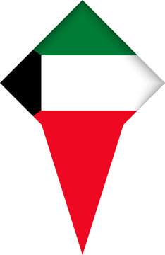 Geometric Kuwait Germany Flag Location Icon