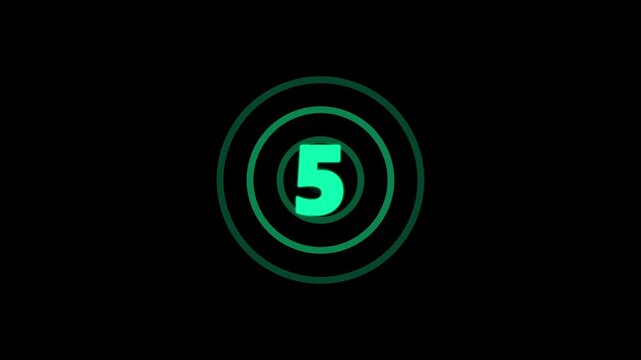 Radio Waves countdown digital transmission signal icon radio wave rings. The circular waves transmission countdown timing broadcast signal waves on black background.