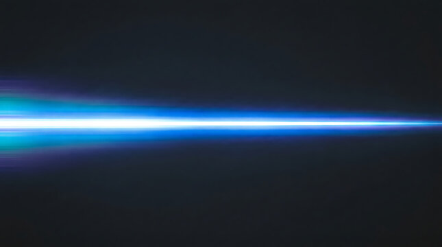 Bright blue light beam streak horizontal abstract background with abstract background illuminated