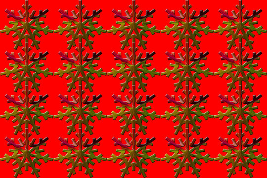seamless pattern with red leaves