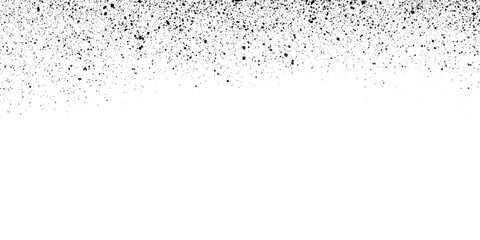 Obraz premium Black grunge texture overlay with dust particles on a white background