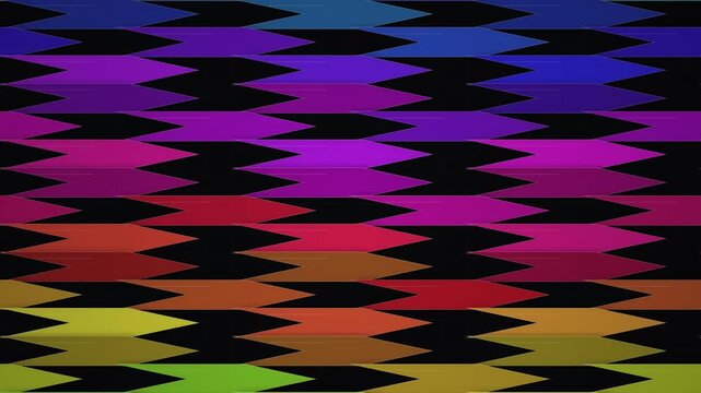 Vibrant colorful zigzag pattern background.