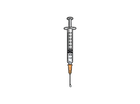 Tuberculin Syringe Containing Ppd Solution With Measurement Scale A Fine Needle Tip And An Orange Plastic Hub For Accurate Dosage Deliver