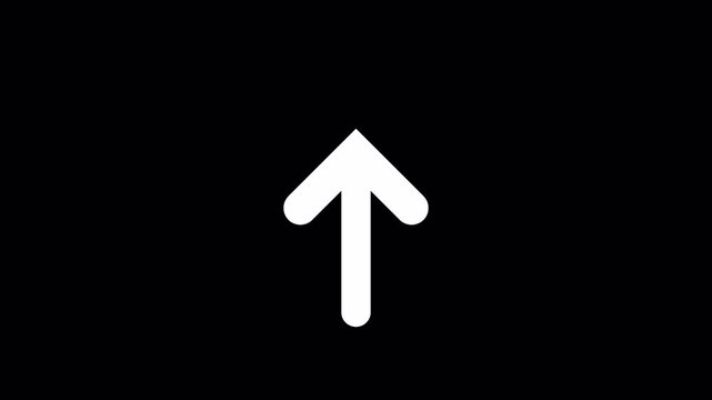 swipe up arrow signal icon animation alpha channel video
