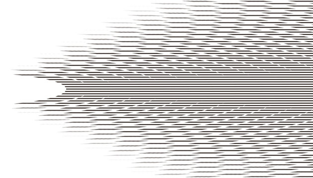 Black and white abstract pattern with smooth transition effect for fast and speed design element. Fully editable vector pattern. Vector format illustration. 