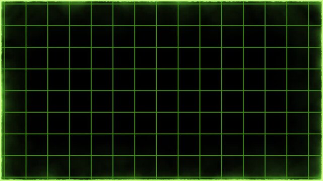 Abstract Green Digital Grid Animation Background