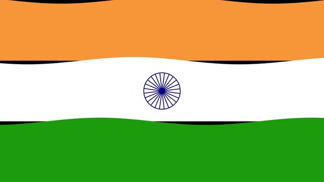 Indian national flag waving proudly with vibrant saffron white and green colors featuring the blue Ashoka chakra symbol centered on a clean background perfect for patriotic celebrations