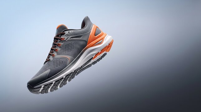 Advanced Running Shoe: A sleek, modern running shoe designed for peak performance, featuring a lightweight mesh upper, responsive cushioning, and a dynamic tread for optimal traction.