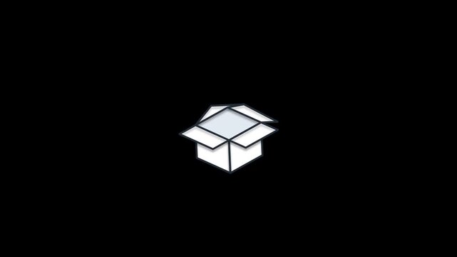 Education graduation concept with open box icon on dark background