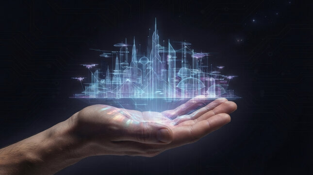 Futuristic Holographic City