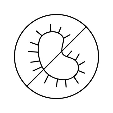Anti Bacterial Germ Virus Resistant Protection Vector Line Icon