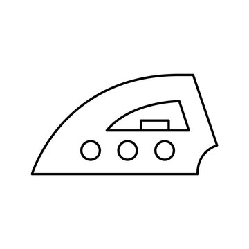 Iron Soleplate Three Dots High Heat Laundry Vector Line Icon
