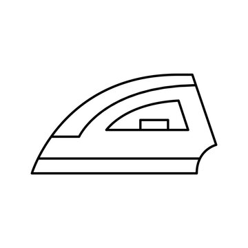 Basic Iron Soleplate Bottom Press Laundry Vector Line Icon