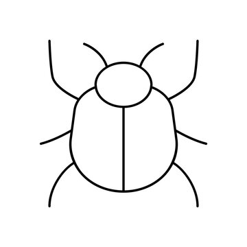 Dust Mite Bug Insect Parasite Vector Line Icon