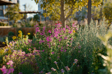 Obraz premium Urban Pollinator Garden with Native Flowers