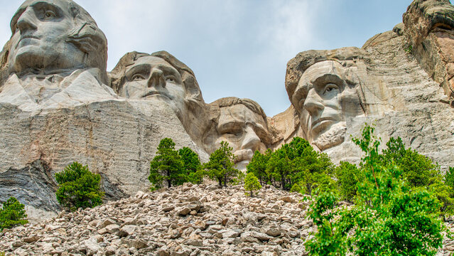 Mount Rushmore National Monument in the United States of America. Summer season colours