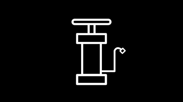 air pump animated icon with black background