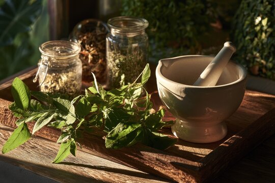 Close-Up of Cissus quadrangularis Stems with Leaves in Natural Light for Traditional Herbal Medicine