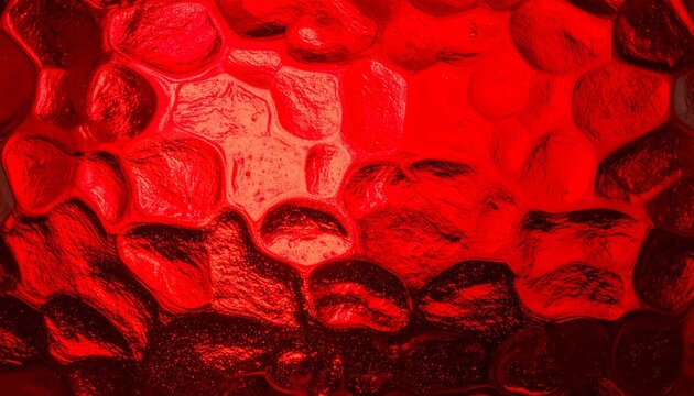 Uneven surface texture of hand-blown antique stained glass with natural bubbles