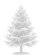 Fototapeta premium Pine Tree Halftone Texture Background Design Isolated on Transparent Background PNG