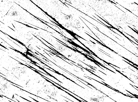 Grunge scratched texture overlay isolated on transparent background