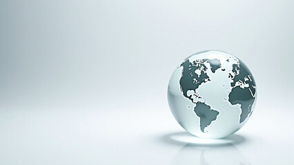Fototapeta premium Crystal Globe Earth for Marketing and Branding
